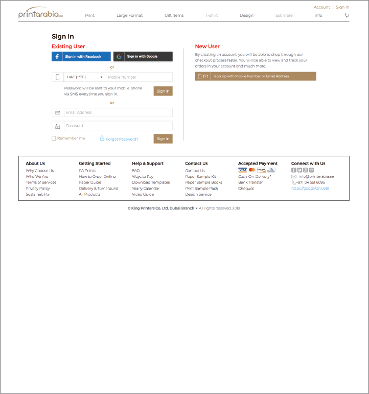 How To Order Online - Login or Sign In